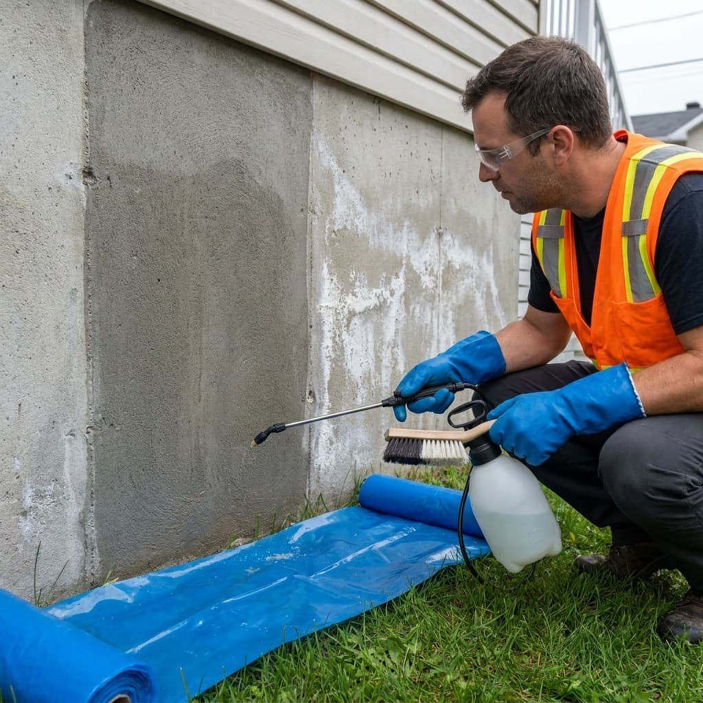 Efflorescence du béton — Imperméabilisation GSV, Lanaudière (2)