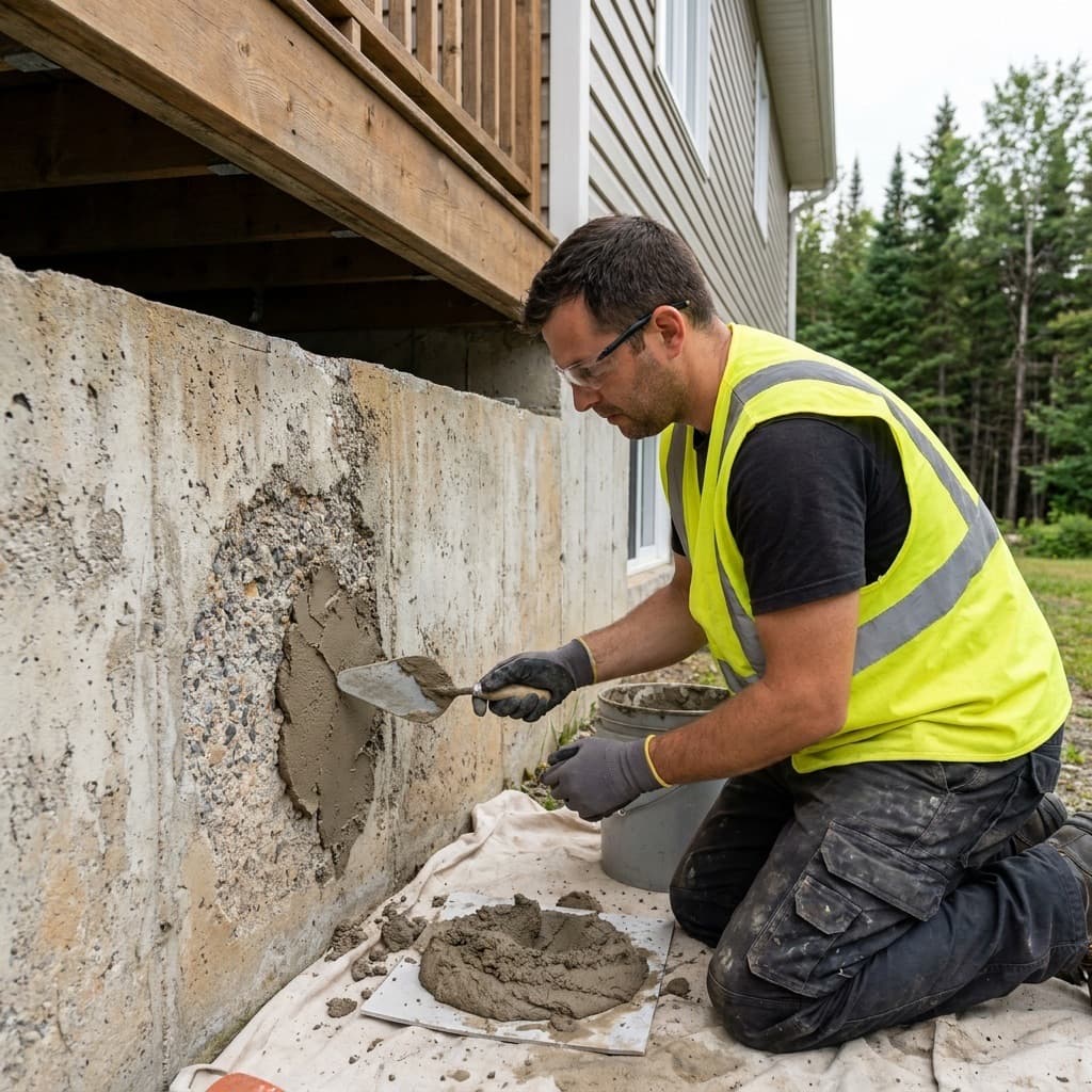 Effritement du béton — Imperméabilisation GSV, Lanaudière (2)