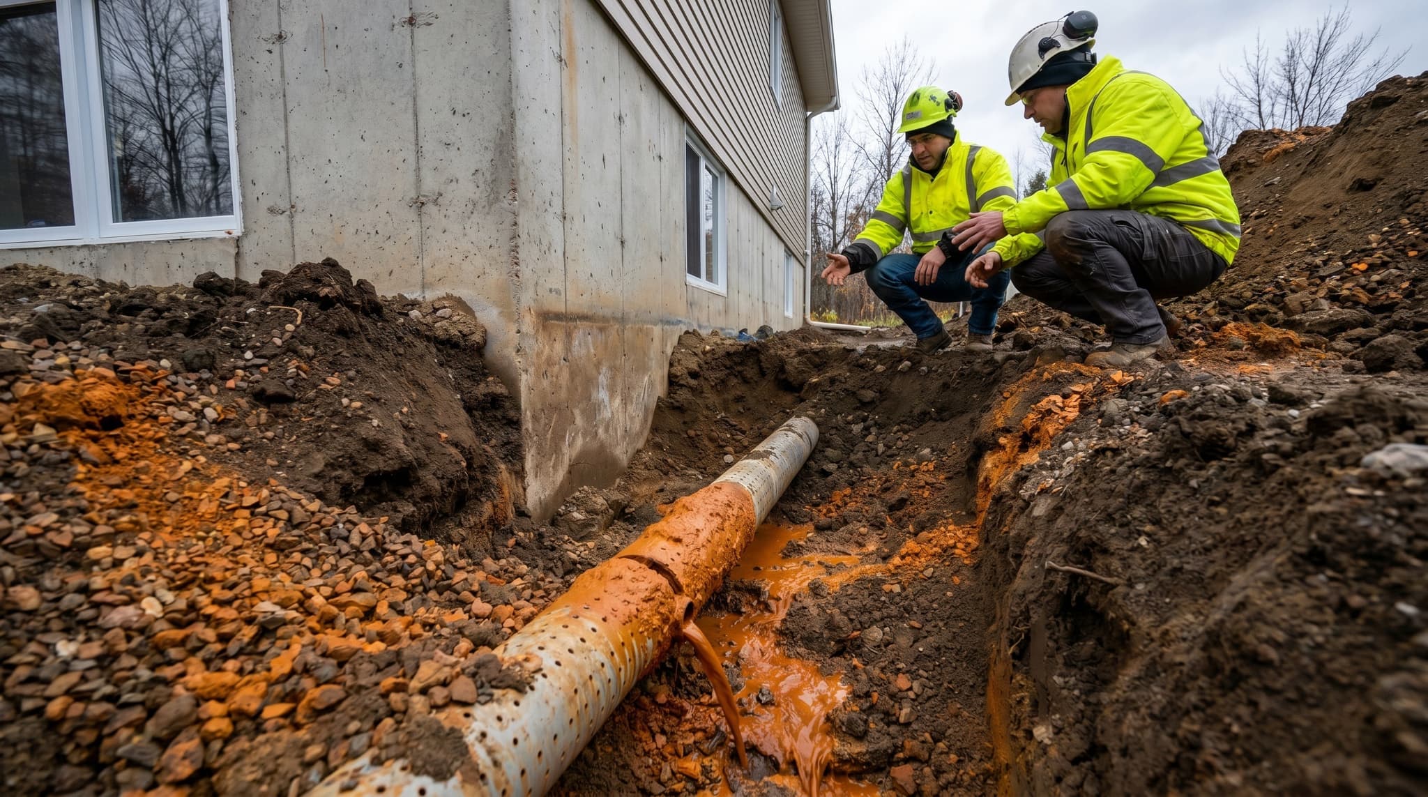 Ocre ferreuse — Imperméabilisation GSV à Saint-Paul, Lanaudière