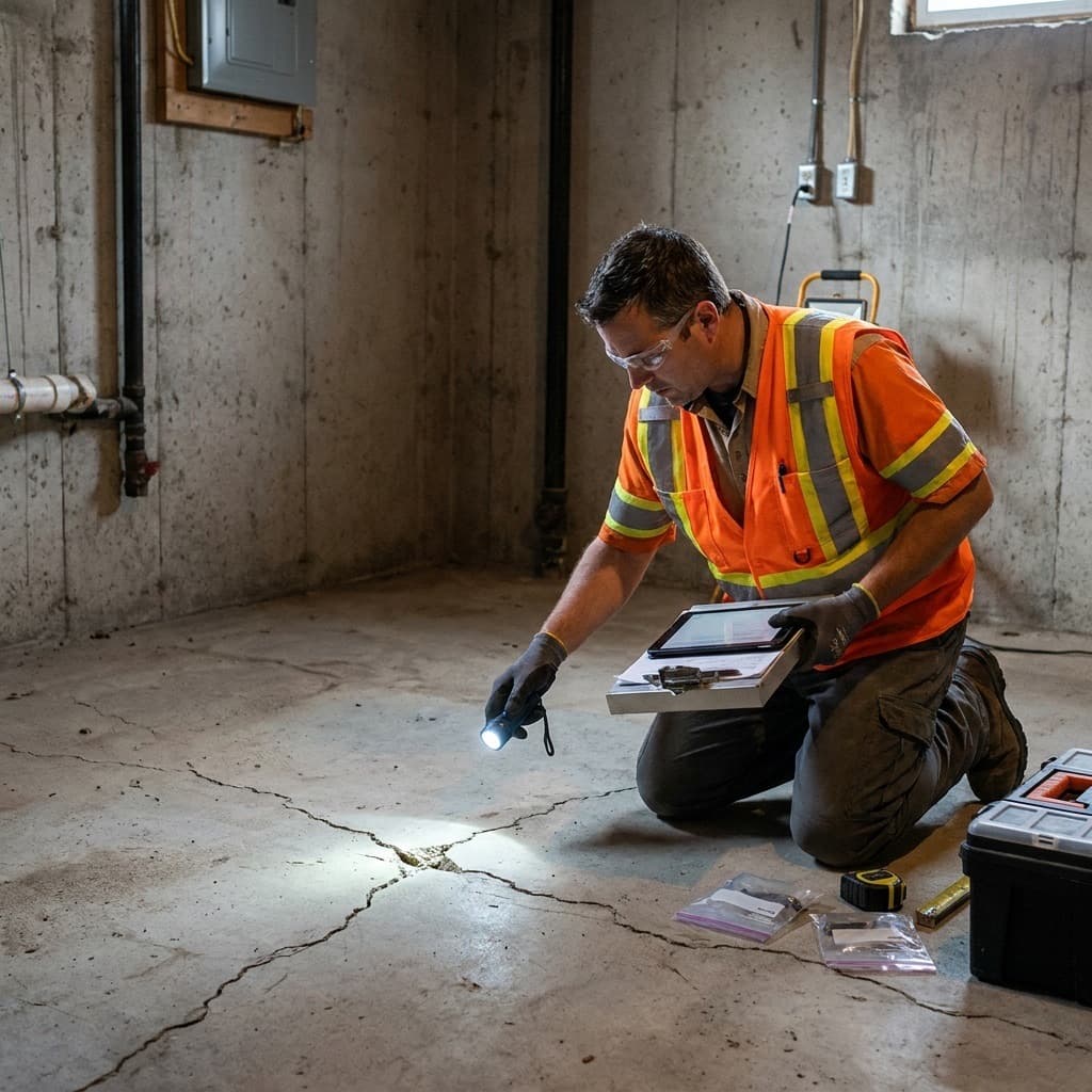Pyrite dans la fondation — Imperméabilisation GSV, Lanaudière (3)
