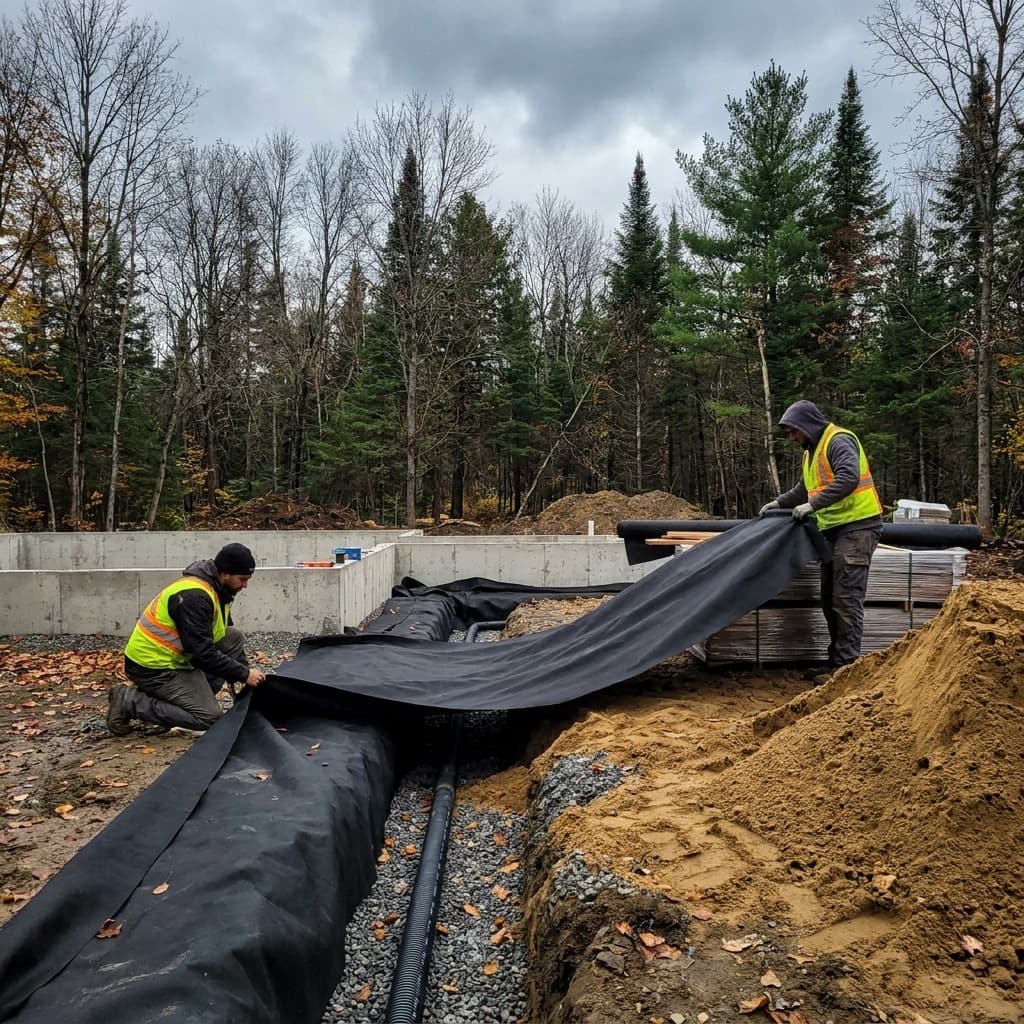French drain in Blainville — installation, cleaning and camera inspection