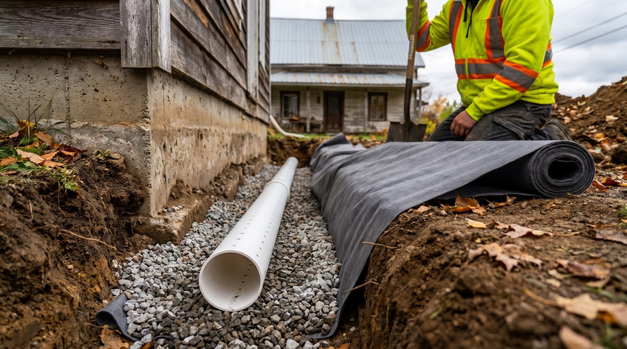 French drain in Joliette 1