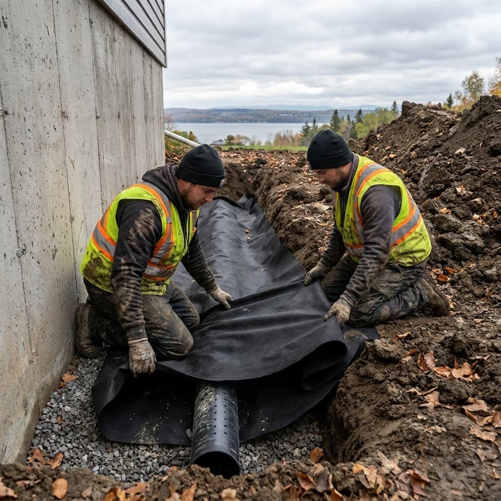 French drain in Lavaltrie — installation, cleaning and camera inspection