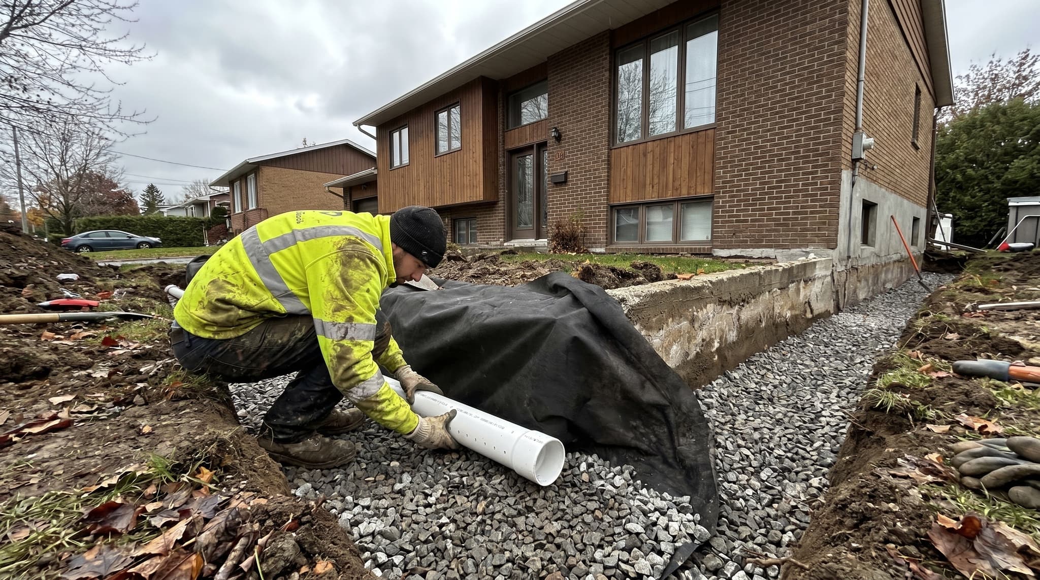 French drain in Mascouche 1