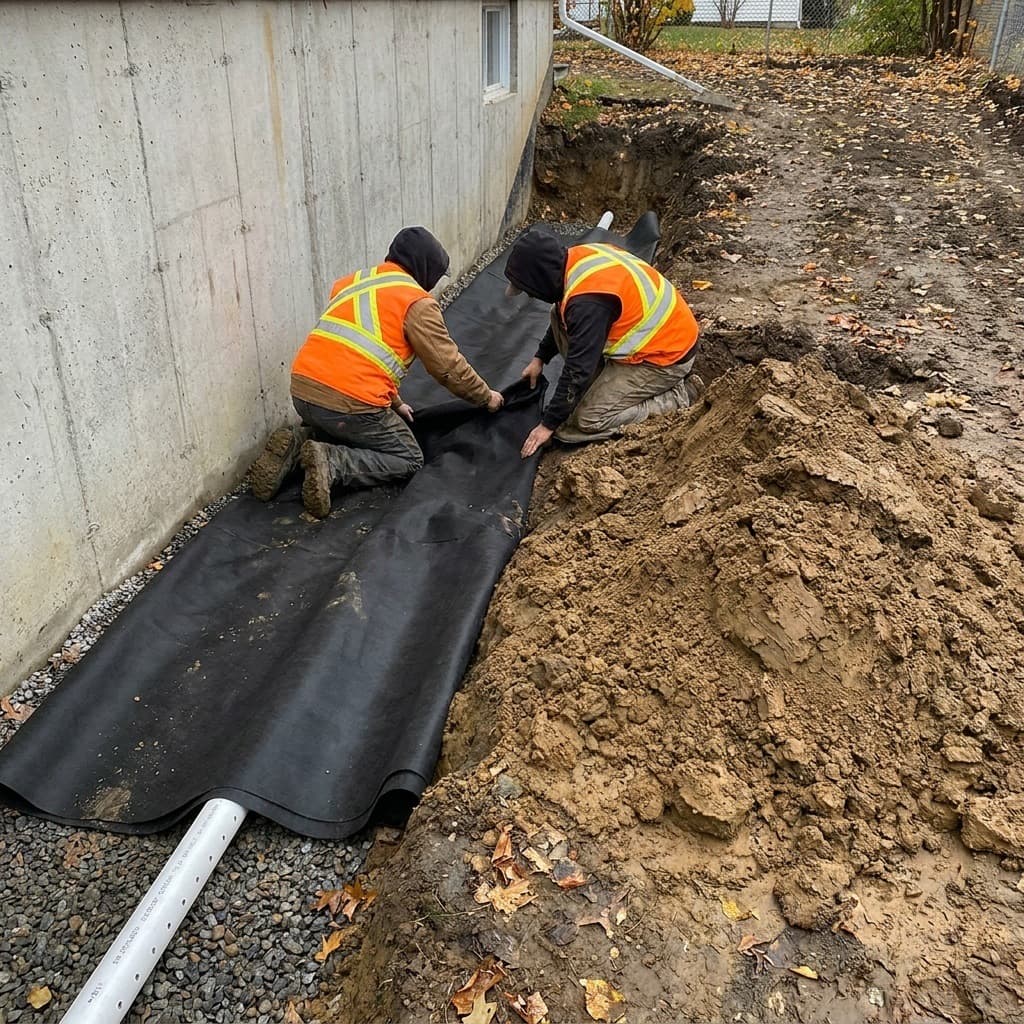 French drain in Repentigny — installation, cleaning and camera inspection