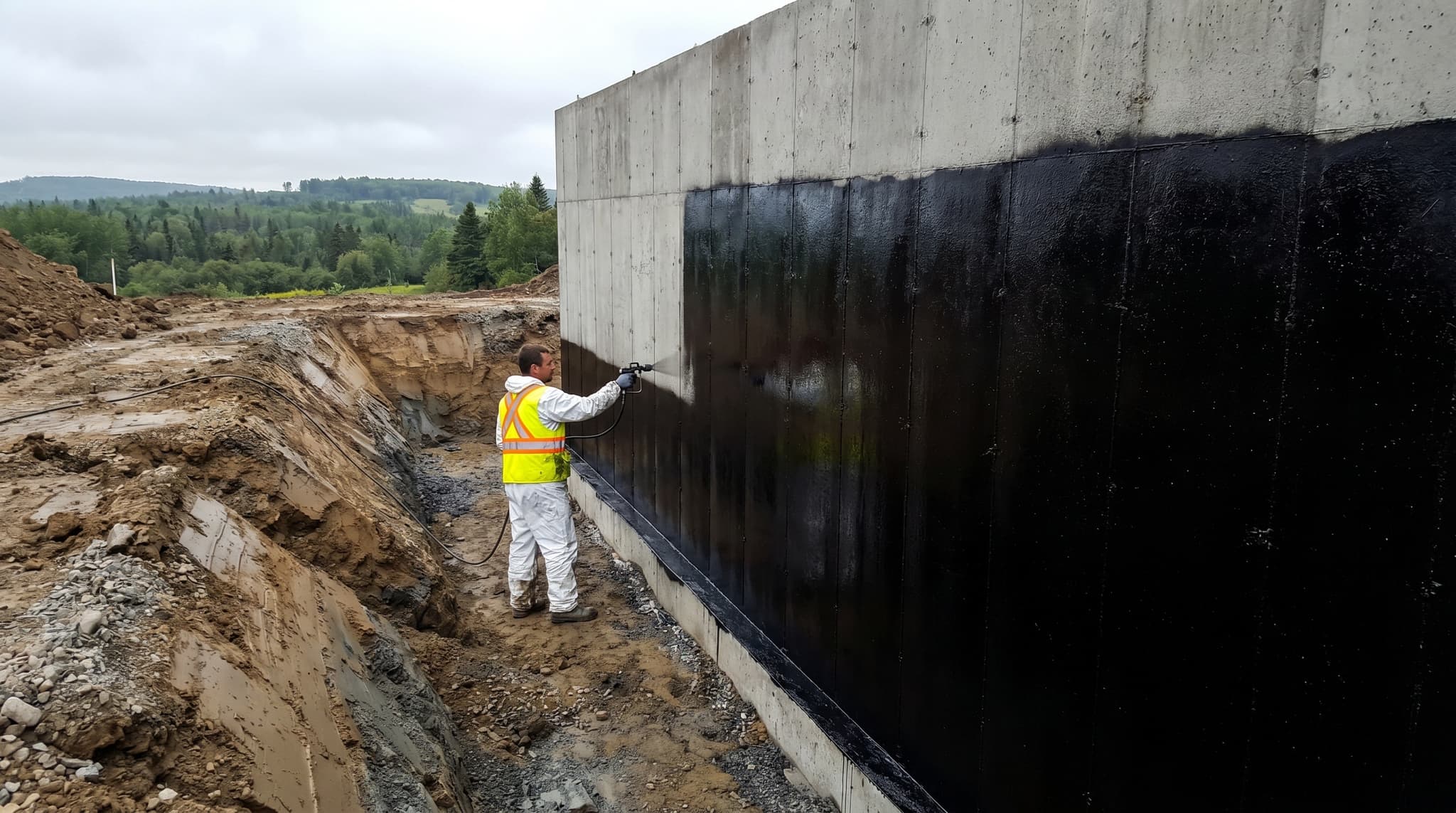 Foundation Tar Coating — Imperméabilisation GSV