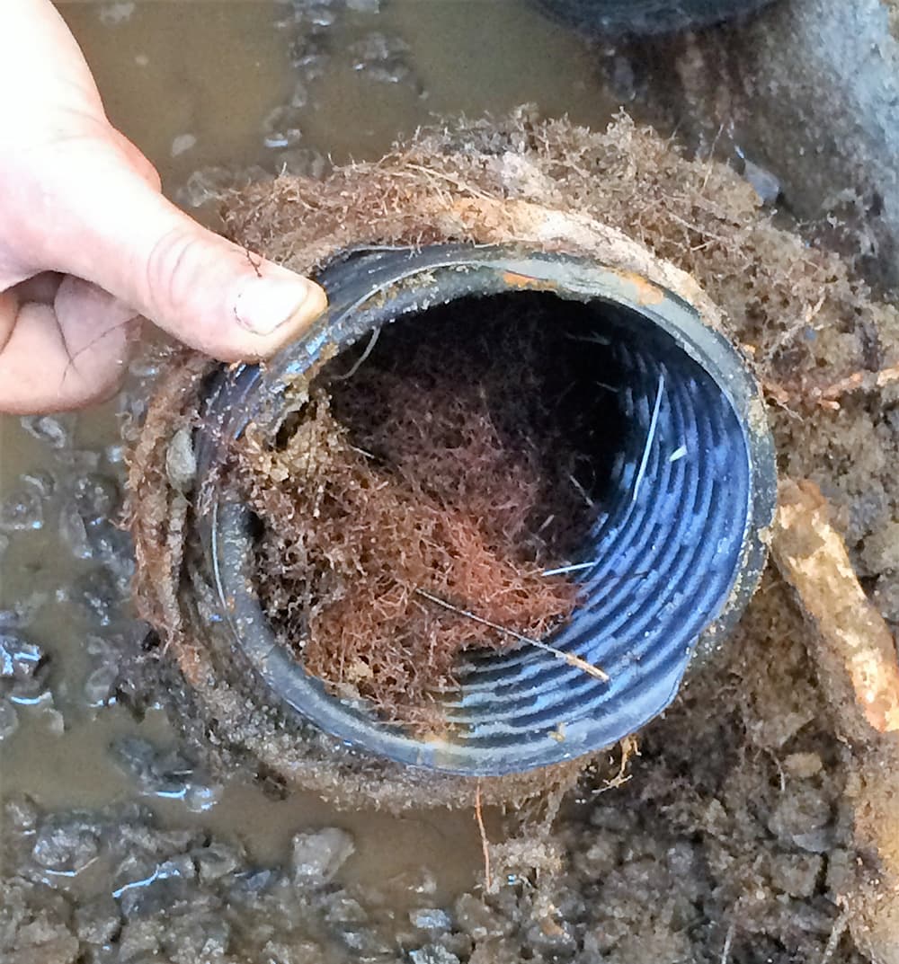 French drain camera inspection in Terrebonne