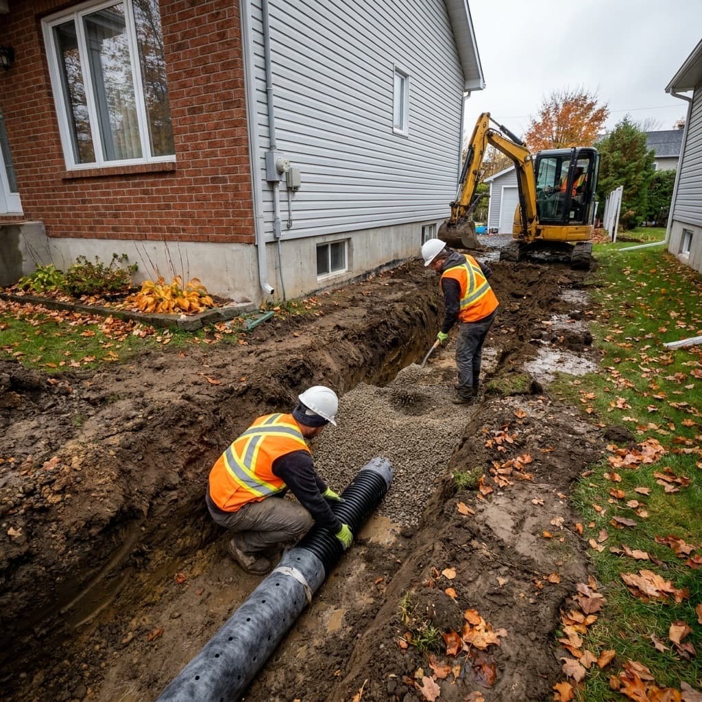 Installation de drain français 1